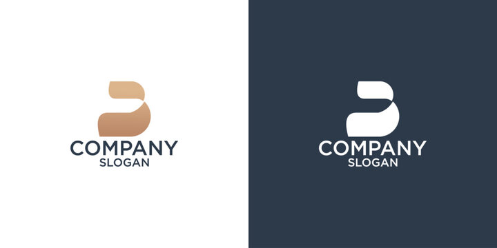 letter b abstract monogram logo design vector