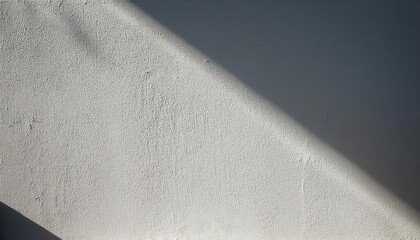 Poster - Textured Plaster Wall with Soft Diagonal Light Shadow. Minimalist Stucco Surface Background for Interior Design, Architectural Visualization, and Abstract Aesthetic Projects