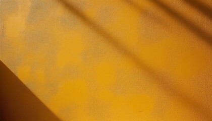 Poster - Warm Golden Wall with Diagonal Sunlight and Shadows, Minimalist Textured Background for Design and Mood Concepts, Highlighting Abstract Play of Light in Photography, Zen and Calm Ambience