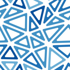 Poster - minimal geometric background. big triangles size. monotone style. rounded triangular cells outlined.