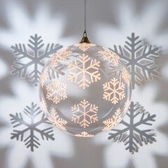 Snow themed Christmas ball