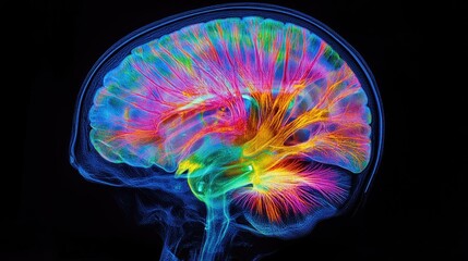 Poster - Colorful Neural Network Visualization in Human Brain