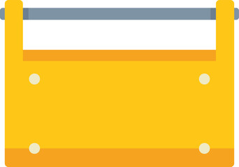 Poster - Yellow toolbox is waiting to be filled with tools for a construction or repair job