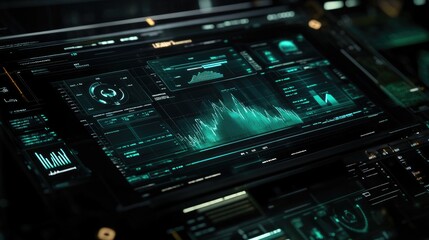 Poster - Futuristic Data Visualization Dashboard Interface