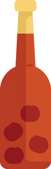 Sticker - Tall glass bottle containing red wine with a few grapes floating inside