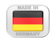 © magraphics - Made in Germany, silver badge with the national flag of Germany
