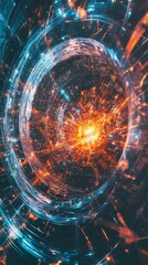 Wall Mural - Cosmic Swirl of Colorful and Radiant Light and Energy Blending Together in an Enticing Display of Colorfulness