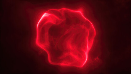 Wall Mural - a glowing fiery abstract digital sphere with vibrant orange, red, and purple hues, floating against 