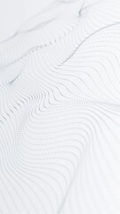 Fototapete - The captivating pattern of abstract white waves paired with dots, creating an enticing design