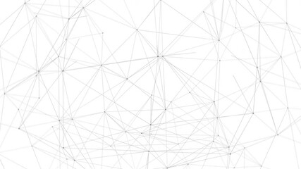 Aufkleber - Minimalist futuristic background. Abstract plexus network animation. Science or technology video background. Nodes or dots connected by lines.