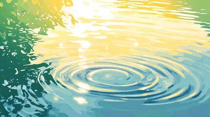 Water ripples reflecting in morning sun adobe illustrator