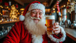 © OLHA - A man dressed as Santa Claus holding a glass of beer