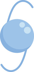 Poster - simple educational illustration of an electron rotating around the nucleus of an atom