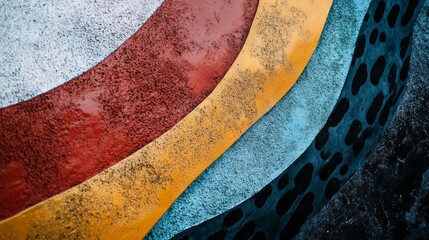 Aufkleber - Embracing differences with abstract patterns in contrasting tones, symbolizing acceptance and respect, photography style