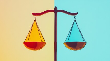 Aufkleber - Embracing equity through abstract forms in balanced colors, symbolizing fairness and justice, photography style