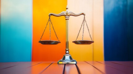 Aufkleber - Embracing equity through abstract lines in balanced colors, symbolizing fairness and justice, photography style
