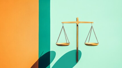 Aufkleber - Embracing equity through abstract lines in balanced colors, symbolizing fairness and justice, photography style
