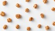 © Paul - Golden-brown granola clusters, rich in detail, perfectly arranged on a bright white background, sharp focus for an organic snack advertisement
