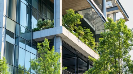 Poster - Inclusive architecture depicted by a modern building designed with accessibility features and green spaces, Reflecting urban inclusivity, photography style