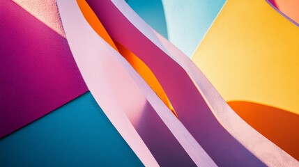 Aufkleber - Inclusive futures, with abstract forms in futuristic colors, symbolizing innovation and diversity