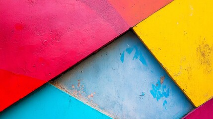 Poster - Intersectional perspectives, depicted through intersecting planes in bold colors, symbolizing intersectionality and mutual understanding