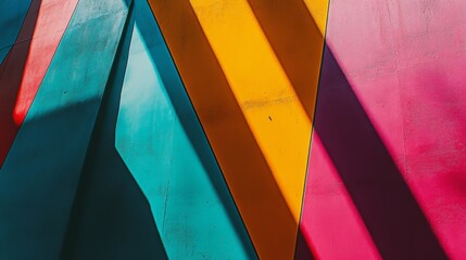 Poster - Intersectional perspectives, depicted through intersecting planes in bold colors, symbolizing intersectionality and mutual understanding
