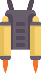 Poster - powerful jetpack is firing its engines, propelling someone or something into the air with great forc