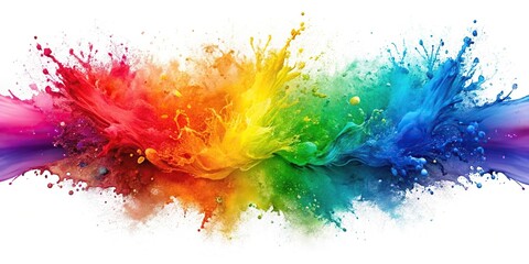 vibrant burst of colors on white background