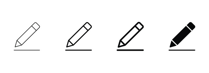 Wall Mural - edit icon set. edit document icon. writing pencil vector icon