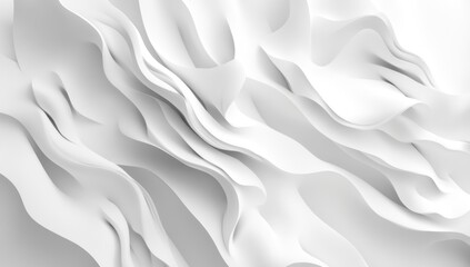 Wall Mural - Abstract White Wavy Background