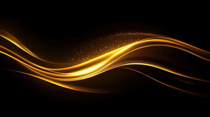 abstract golden wave background, promotion advertisement poster