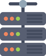 Fototapete - minimalist icon of a network server room, perfect for topics like data storage and cloud computing