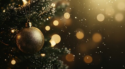 Wall Mural - premium christmas background. black and gold colors. festive holiday