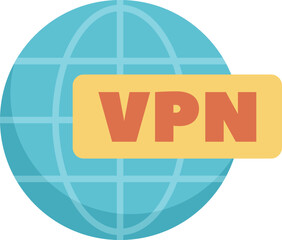 Poster - globe is showing a vpn banner, representing a virtual private network connection