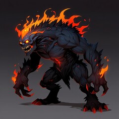  Fiery Demon Illustration