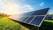 © nikomsolftwaer - Harnessing solar energy a glimpse into a sustainable future with solar panel technology in clear skies