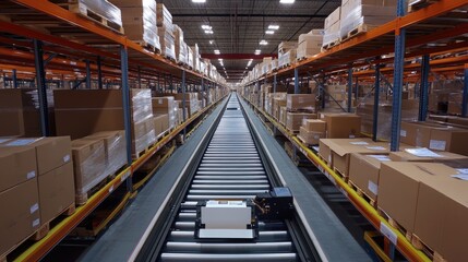 Poster - Automated warehouse management enhancing efficiency in logistics and inventory systems