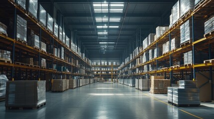 Aufkleber - exploring the efficiency of modern warehouse design maximizing storage and streamlining operations