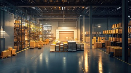 Poster - efficient warehouse operations optimizing storage solutions for modern businesses