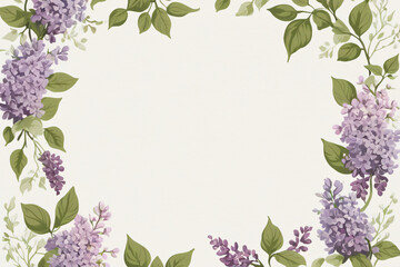 Poster - frame of lilac flowers