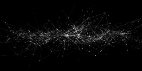 Aufkleber - Plexus abstract network technology science connections background communicating data innovation lines growing