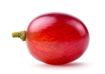 Canvas Print - Red grape isolated on white background.  Clipping path.