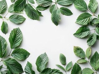 leaves in white background