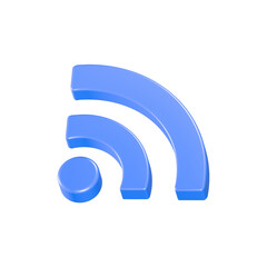 Poster - Wi-Fi signal blue icon 3d
