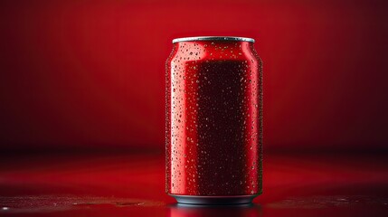 Poster - sod can icon in realistic red vector for branding purposes.image