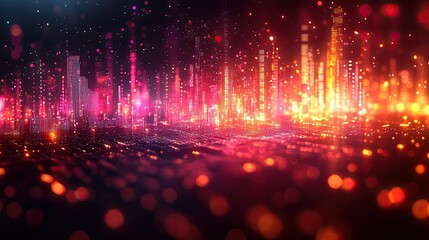 Poster - background featuring an audio spectrum and digital circuit patterns, creating an immersive visual.image