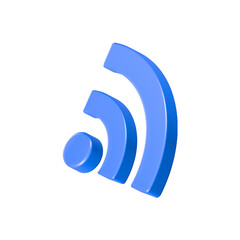 Poster - Wi-Fi signal blue icon 3d