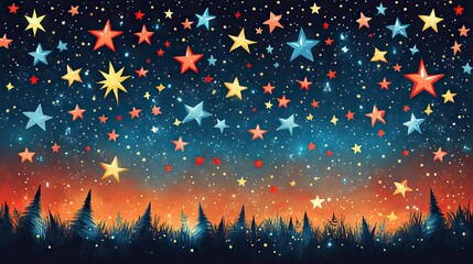 Poster - banner celebrating the holiday with patriotic symbols, perfect for festive occasions.image