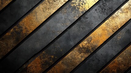 Poster - black background with golden diagonal lines, providing geometric design that exudes sophistication and luxury.image