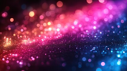 Leinwandbilder - black background with pink, purple, blue, and green lights creates vibrant and dynamic abstract visual.